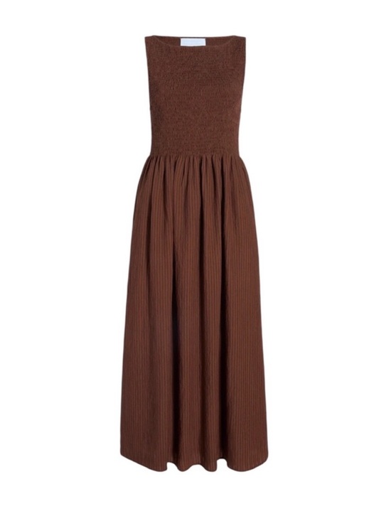 Hill House Dresses & Skirts - Hill House Cosima Nap dress. Chocolate Tonal Seersucker. S. EUC